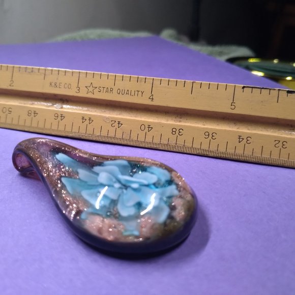 Floral clear sparkle necklace pendant - Picture 5 of 5